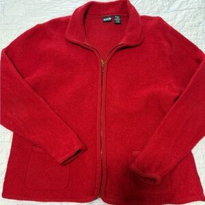 Cozy Red Zip-Up Jacket